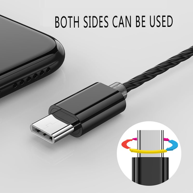 بي تي إم سماعات رأس سلكية PTM M4 داخل الأذن، مزودة بمنفذ Type-C، مصنوعة من المعدن، مع وحدة تحكم بالخط وميكروفون، متوافقة مع هواتف MI 6 / Note 3 / MIX 2 وسلسلة LE 2 / 3 - Image 4